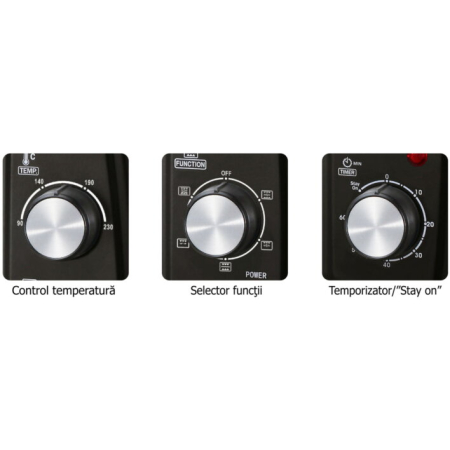 Cuptor electric Albatros A63BRC2, 63 litri, Rotisor, Convectie, Putere totala 2200 W, Negru [5]