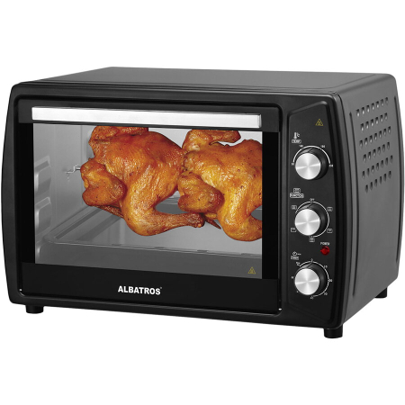Cuptor electric Albatros A63BRC2, 63 litri, Rotisor, Convectie, Putere totala 2200 W, Negru [1]