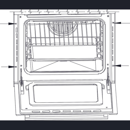 Cuptor electric incorporabil Samus SC623GX5, clasa A, 75 litri, 5 functii, grill, ventilator, timer, 2000 W, negru + argintiu [5]
