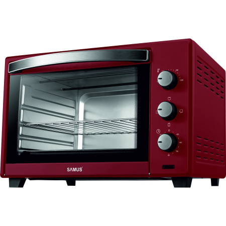 ELECTROCASNICE - Cuptor electric Samus CS-45RED, 45 litri, 2000 W, 3 programe, timer, rosu