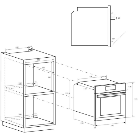 Cuptor incorporabil electric Candy Idea FIDCX100, Electric, 70 l, Clasa A, Inox [7]
