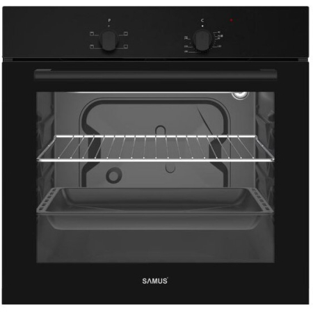 Cuptor incorporabil Samus SC620G4B, 62 l, 2200 W, Grill, 4 functii, Iluminare interioara, Negru [4]