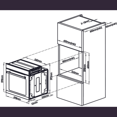 Cuptor incorporabil Samus SC626GDX9 Gray,75 L, 9 functii de preparare, Semi grill, Putere cuptor 2800 W, Functie dezghetare, Pizza, Gri [3]