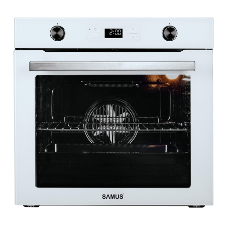 ELECTROCASNICE - Cuptor incorporabil Samus SC626WGD9, 75 l, 2800 W, 9 functii de preparare, display digital, Alb