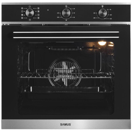 ELECTROCASNICE - Cuptor incorporabil Samus SC628GX9, 75l, 9 functii preparare, Putere 2800W, Negru Argintiu