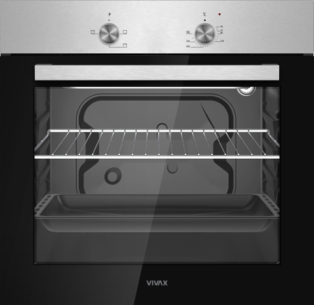 Cuptor incorporabil VIVAX BO-624MS X, Electric, Clasa A, Capacitate 62L, 3 Programe, Steam Cleaning, Temperatura ajustabila, 2200W, Lumina, Ventilatie tangentiala de racire, Sticla neagra Inox [1]