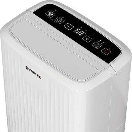 Dezumidificator VORTEX VO4254, 12l/zi, 300W, 18 m², Uscare Rufe, Temporizator, Degivrare automata, Alb [2]