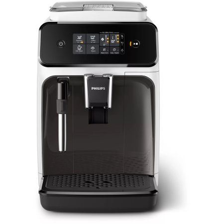 Espressor automat Philips EP1223/00 Seria 1200, 1500W, 15 bar, sistem clasic de spumare, 2 bauturi, afisaj tactil, optiune 2 cesti, 12 setari macinare, rasnita ceramica, Alb [1]