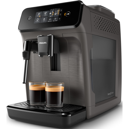 Espressor automat Philips EP1224/00, 1500W, 2 bauturi, sistem clasic de spumare a laptelui, afisaj tactil, rasnita ceramica, compatibil cu filtrul Aqua Clean, gri casmir [1]