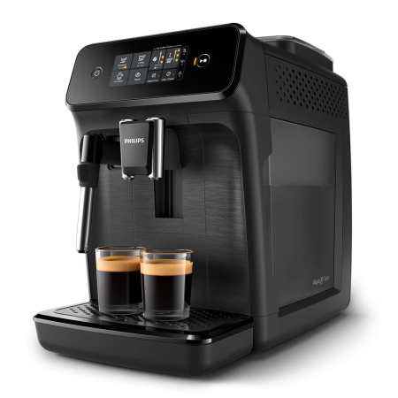 Espressor automat Philips EP2224/10, 2 Bauturi , Rasnita Ceramica, Sistem de Spumare a Laptelui, Ecran Tactil, Negru [2]