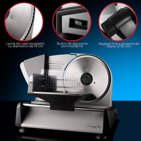 Feliator MYRIA MY4477, 150W, grosime feliere 0-15 mm, argintiu-negru [1]
