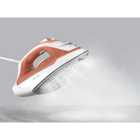 Fier de calcat cu abur Tefal Virtuo FV2C40E0, 2000 W, 120 g/min, 0.24 l, Talpa ceramica, Calcare verticala, Sistem antipicurare, Alb/Portocaliu [5]