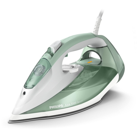ELECTROCASNICE - Fier de calcat Philips Azur DST7012/70, 2600W, debit de abur continuu de 45g/min si jet de abur de 220 g, talpa SteamGlide Plus, rezervor de 300ml si sistem de curatare automata cu rezervor integrat p