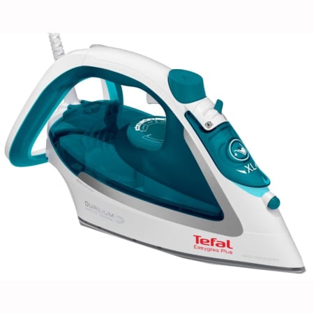 Fiare de calcat - Fier de calcat Tefal EasyGliss Plus FV5718E0, 2500W, jet de abur 195 g/min, abur variabil 0-45 g/min, rezervor apa 270 ml, talpa Durilium AirGlide, functie calcare verticala, autosteam, antipicurare,