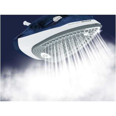 Fier de calcat Tefal Express Steam FV2838E0, 2400W, jet de abur 180 g/min, abur variabil 0-40 g/min, 270 ml, functie anticalcar, alb/albastru [5]