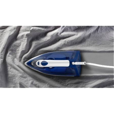 Fier de calcat Tefal Express Steam FV2838E0, 2400W, jet de abur 180 g/min, abur variabil 0-40 g/min, 270 ml, functie anticalcar, alb/albastru [1]