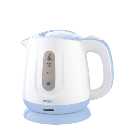 Fierbatoare - Fierbator de apa Vivax WH-104WB, 1100 W, 1 litri, filtru calcar, Alb/Albastru