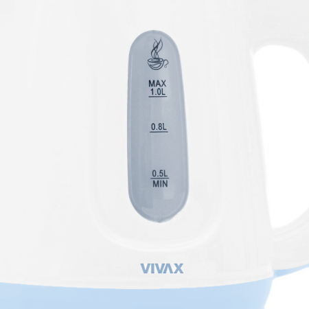 Fierbator de apa Vivax WH-104WB, 1100 W, 1 litri, filtru calcar, Alb/Albastru [3]