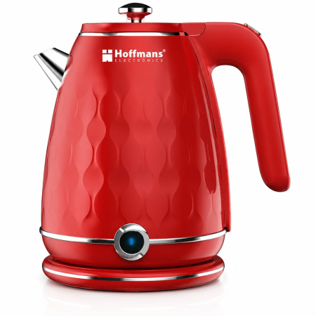 Fierbatoare - Fierbator Electric Hoffmans HM-2566, 2000W, Capacitate 2L, Inox 304, Baza Rotativa 360°, Indicator LED, Oprire Automata, Protecție la Supraincalzire, Rosu