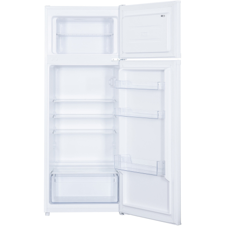 Frigider cu doua usi Heinner HF-H2206E++, 206 l, Clasa E, lumina LED, 3 rafturi de sticla, H 143 cm, Alb [1]