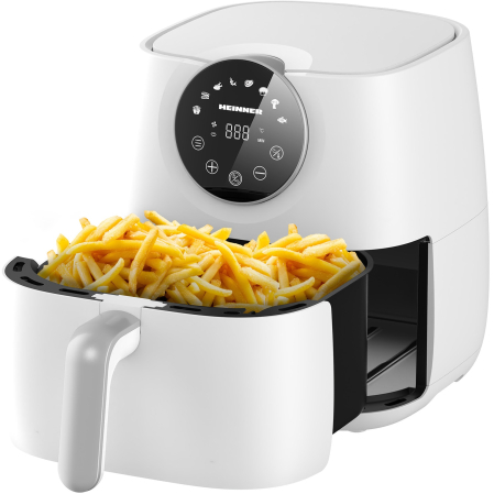 Friteuza cu aer cald Heinner Airfryer Smartfry HAF-B6WH1700, 1700w, capacitate: 5.7l, display digital cu control touch, timer 60 min, temperatura 80-200 grade, 8 programe presetate, suport teflonat de [2]