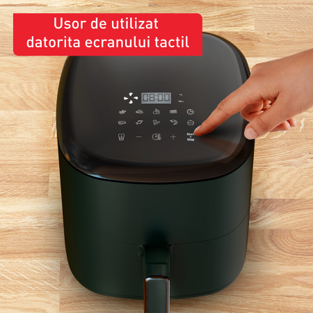 Friteuza cu aer cald Tefal Easy Fry Max air fryer EY245310, 1500 W, capacitate 5L, 10 programe automate, ecran tactil, vas detasabil antiaderent, oprire automata, temperatura ajusatbila, carte de rete [10]