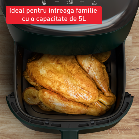 Friteuza cu aer cald Tefal Easy Fry Max air fryer EY245310, 1500 W, capacitate 5L, 10 programe automate, ecran tactil, vas detasabil antiaderent, oprire automata, temperatura ajusatbila, carte de rete [8]