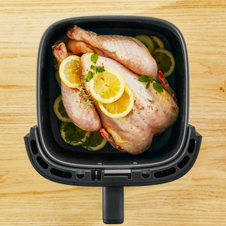 Friteuza cu aer cald Tefal Easy Fry Silence EY551HE0, 1670 W, 5l, 10 programe presetate, Ecran LCD, Termostat reglabil, Gri [10]