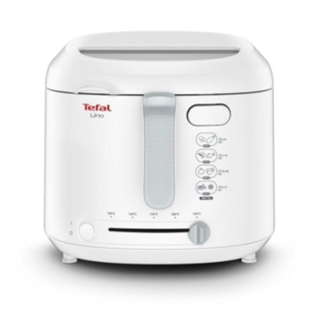 Friteuze - Friteuza Tefal Uno FF203130, 1350W, 1.8L, termostat reglabil 150-190°C, capacitate 1kg, fereastra monitorizare, maner pliabil, alb
