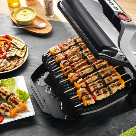 Gratar electric Tefal OptiGrill+ GC706D34, 2000W, 6 programe automate, 4 niveluri temperatura, functie dezghetare, placi detasabile antiaderente, tava colectoare grasime, indicator luminos nivel gatir [8]