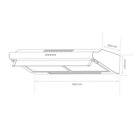Hota clasica Albatros H10P Eco+, 186 mc/h, 1 motor, 44 W, latime 60 cm, model Eco+, alb [2]