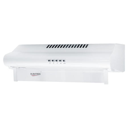 Hote - Hota clasica Albatros H15A Eco+, 198.1 mc/h, 1 motor, 49 W, latime 50 cm, tehnologie Eco+, filtru acrilic, geam rabatabil, butoane frontale, alb