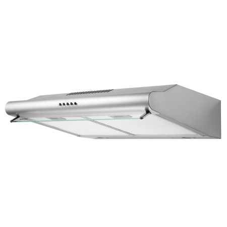 ELECTROCASNICE - Hota clasica Albatros H20AS Eco+, 263 mc/h, 2 motoare, 196 W, latime 60 cm, 3 trepte de putere, tehnologie Eco+, filtru metalic dublu caseta, geam rabatabil, argintiu