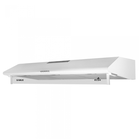 Hote - Hota clasica Samus SM92A Eco+, 380 mc/h, 2 motoare, 94 W, latime 90 cm, tehnologie Eco+, filtru metalic triplu caseta, geam rabatabil, alb