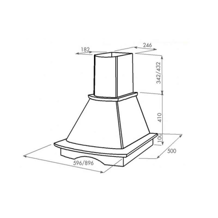 Hota Country Tornado Tempo 1200 (60) LED, 1 motor Turbo, latime 60 cm, 3 viteze, absorbtie 1200 m3/ora, filtru anti-grasimi aluminiu 5 straturi, Alb [1]