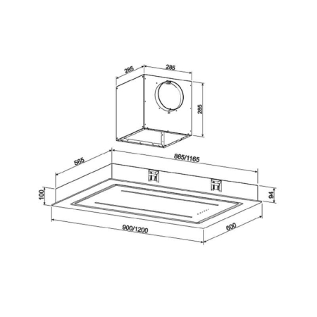 Hota de tavan Tornado Blizzar 1200 (90), clasa A, 1 motor Turbo, latime 90 cm, 4 viteze, absorbtie 1200 m3/ora, filtru anti-grasimi aluminiu 5 straturi, Alb [5]