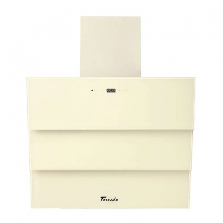 Hota Decorativa Tornado Megas 1200 (60) LED, clasa A, 1 motor Turbo, latime 60 cm, 4 viteze, absorbtie 1200 m3/ora, filtru anti-grasimi aluminiu 5 straturi, Bej [1]