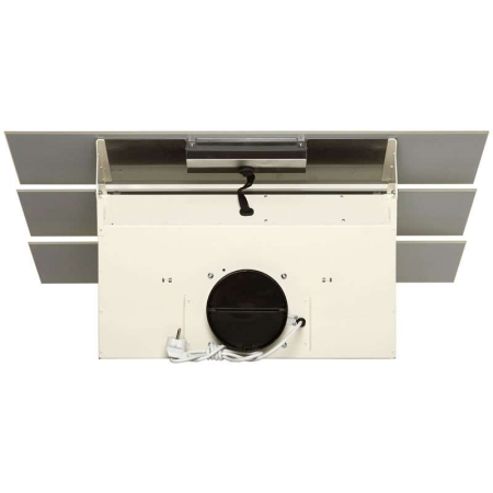 Hota Decorativa Tornado Megas 1200 (90) LED, clasa A, 1 motor Turbo, latime 90 cm, 4 viteze, absorbtie 1200 m3/ora, filtru anti-grasimi aluminiu 5 straturi, Bej [6]