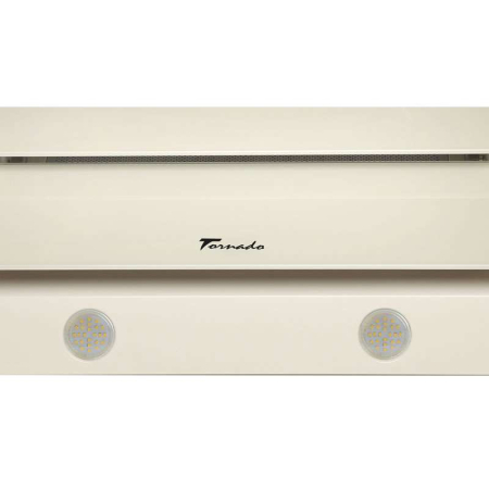 Hota Decorativa Tornado Megas 1200 (90) LED, clasa A, 1 motor Turbo, latime 90 cm, 4 viteze, absorbtie 1200 m3/ora, filtru anti-grasimi aluminiu 5 straturi, Bej [3]