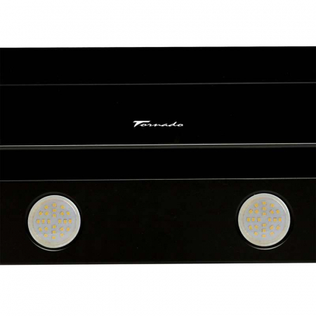 Hota Decorativa Tornado Megas 1200 (90) LED, clasa A, 1 motor Turbo, latime 90 cm, 4 viteze, absorbtie 1200 m3/ora, filtru anti-grasimi aluminiu 5 straturi, Negru [9]