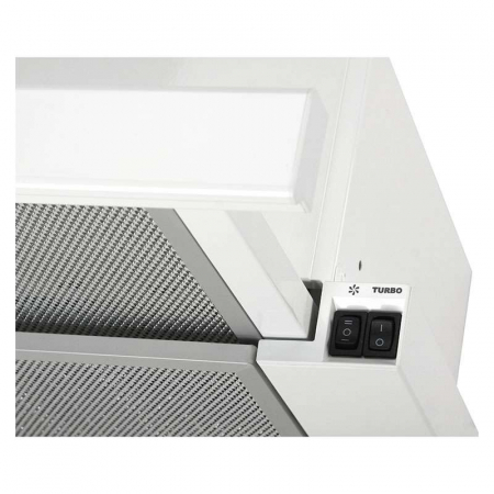 Hota Telescopica Incorporabila Tornado Storm 1200 (60), 1 motor, latime 60 cm, 3 viteze, absorbtie 1200 m3/ora, Alb [2]