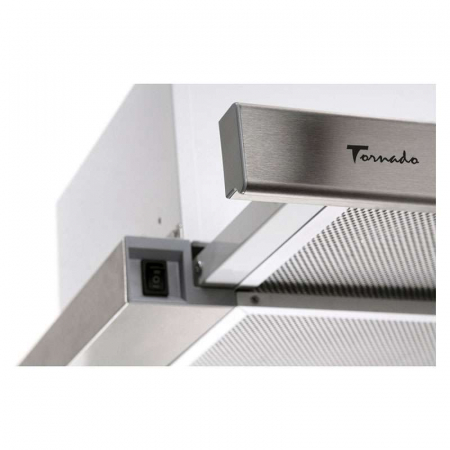 Hota Telescopica Incorporabila Tornado Storm 1200 (60), 1 motor, latime 60 cm, 3 viteze, absorbtie 1200 m3/ora, Inox [1]