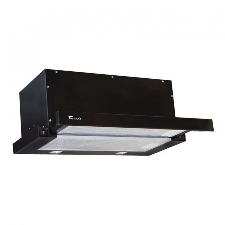 Incorporabile - Hota Telescopica Incorporabila Tornado Storm 1200 (60), 1 motor, latime 60 cm, 3 viteze, absorbtie 1200 m3/ora, Negru