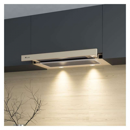 Hota Telescopica Incorporabila Tornado Storm 700 (50), 1 motor, latime 50 cm, 3 viteze, absorbtie 700 m3/ora, Bej [3]