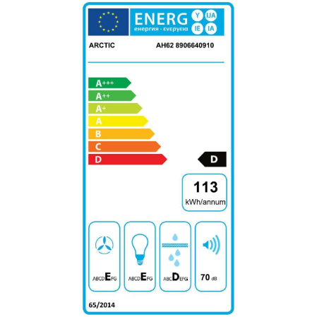 Hota traditionala Arctic AH62, Putere de absorbtie 380 mc/h, 60 cm, Alb [4]