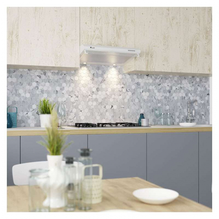 Hota traditionala Tornado Bona 10 (50) LED, 1 motor, latime 50 cm, absorbtie 380 m3/ora, filtru anti-grasimi aluminiu 5 straturi, Alb [6]