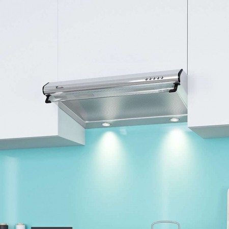 Hota traditionala Tornado Bona 20 (50) LED, 2 motoare, latime 50 cm, absorbtie 560 m3/ora, filtru anti-grasimi aluminiu 5 straturi, Inox [1]