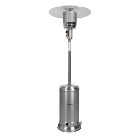 Incalzitoare exterioare - Incalzitor de terasa pe gaz Samus ITGS-14000X2, 5000-14000 kW, Arzator inox, Intrerupator anti-inclinare, Dispozitiv de oprire automata a flacarii, Set regulator gaz, Inox