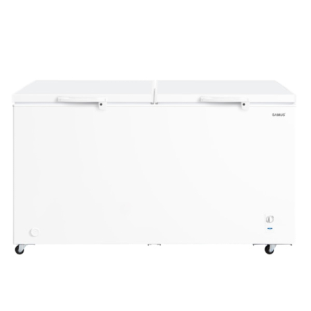 Lazi frigorifice - Lada frigorifica Samus LS556E 2 in 1, Congelator/Frigider, 508 l, Clasa E Alb