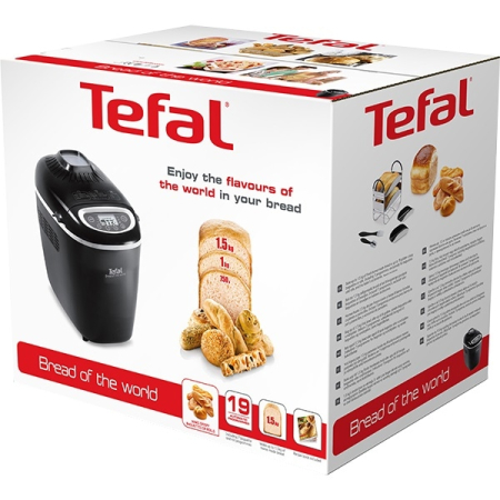 Masina de copt paine TEFAL Bread of the World PF6118, 1.5kg, 19 programe, 1600W, negru [3]